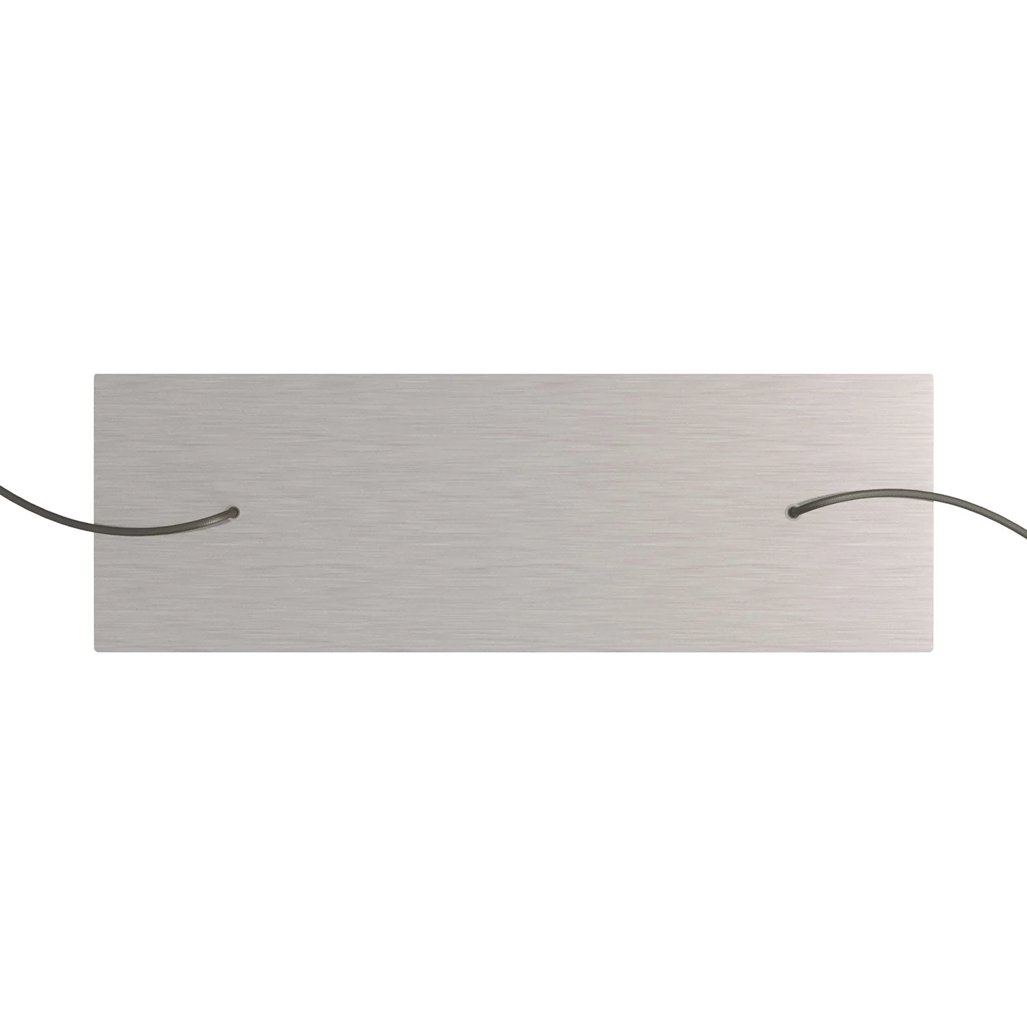 Rosone XXL Rose-One rechteckig mit 2 Löchern und 6 seitlichen Löchern, Maße 675 x 225 mm – Dibond Edelstahl satiniert - Image 2