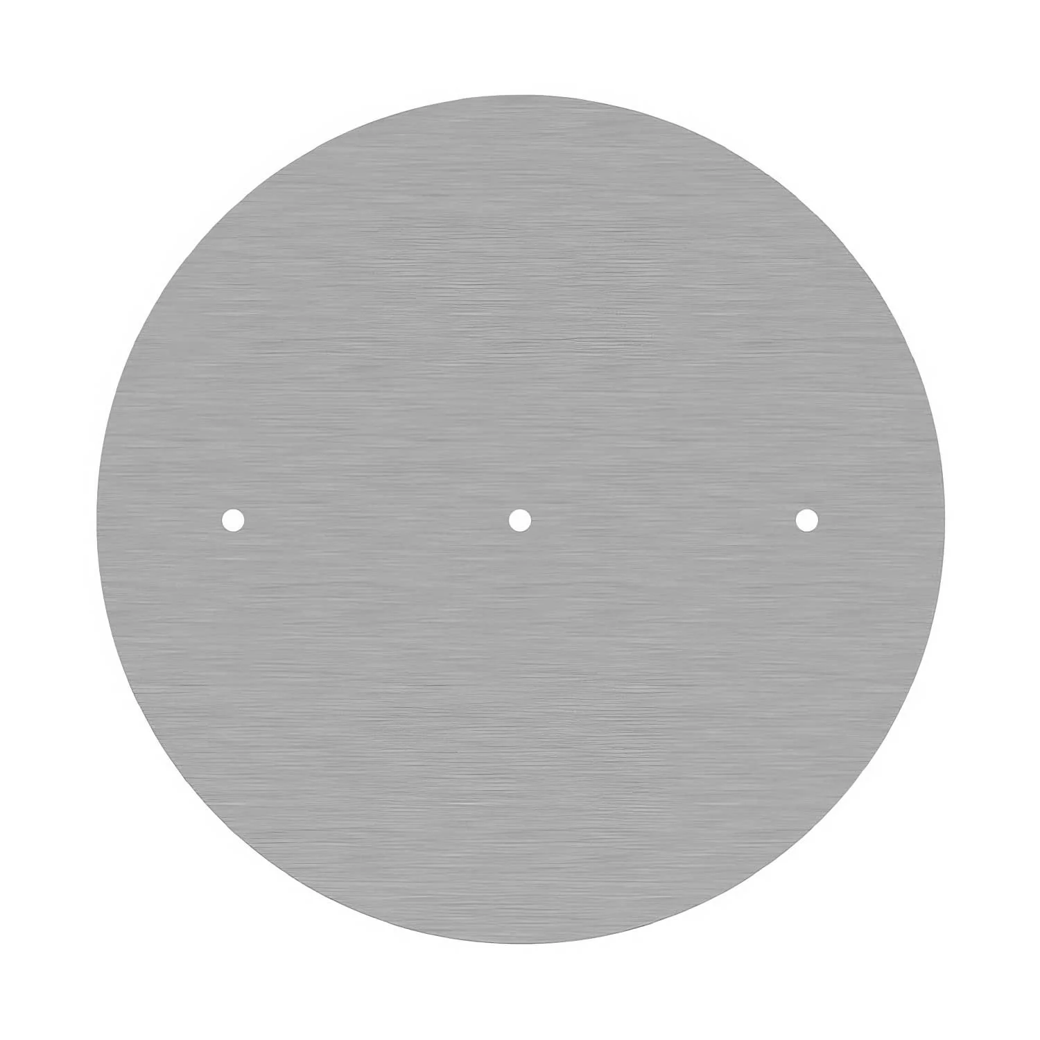 XXL-Deckenbaldachin Rose-One rund, Durchmesser 400 mm mit 3 Bohrungen in Linie und 4 seitlichen Bohrungen – satiniertes Dibond-Stahl - Image 3