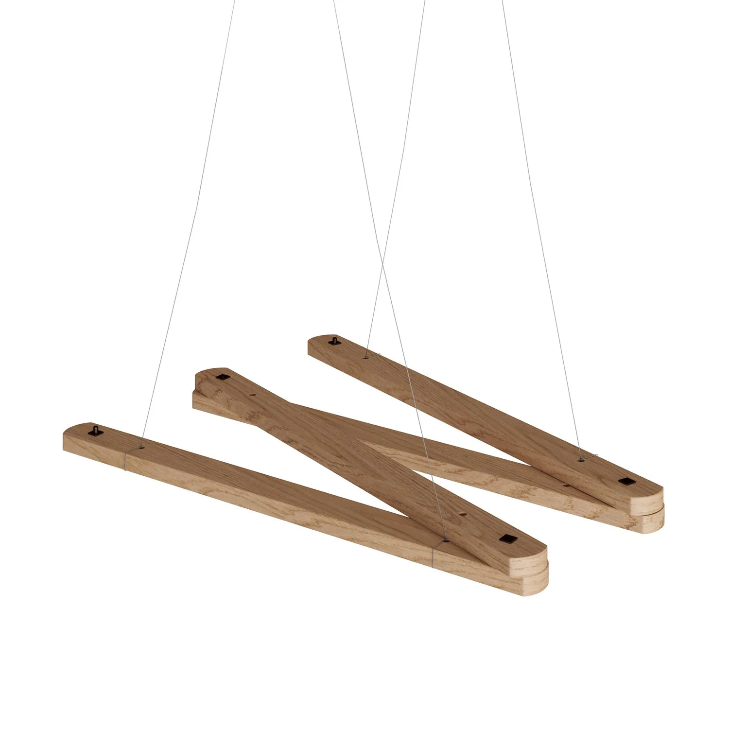 Zigh-Zagh, verstellbare Holz-Deckenhalterung für Pendelleuchten