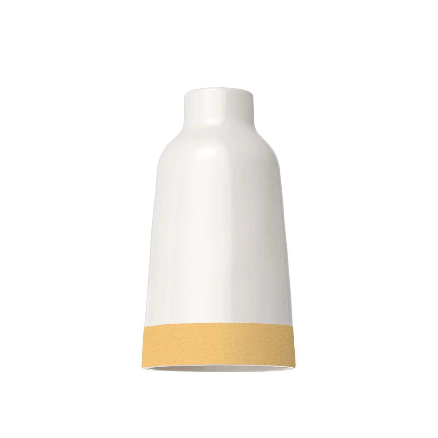Flaschenschirm zweifarbig aus Keramik, Weiß und Gelb, Kollektion Materia - Made in Italy - Image 4