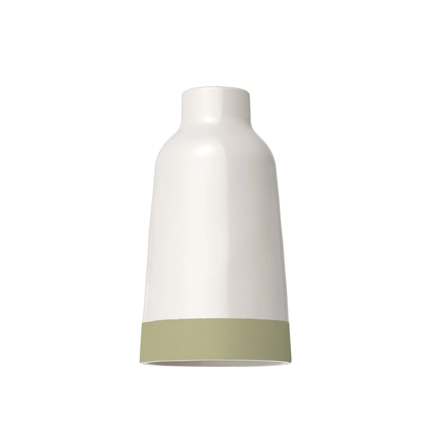Flaschenförmiger, zweifarbiger Lampenschirm aus Keramik in Weiß und Salbeigrün, Kollektion Materia – Made in Italy - Image 4