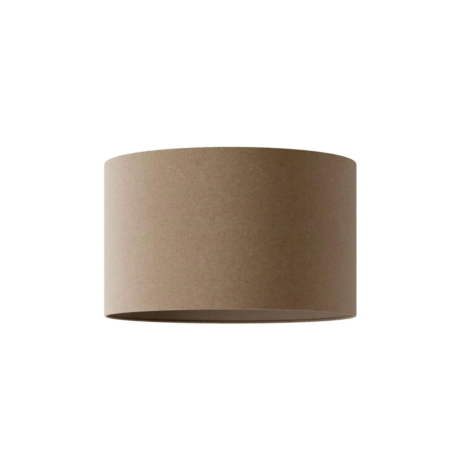 Lampenschirm Zylinder L aus Stoff mit E27-Fassung - Made in Italy - Braune Wolle