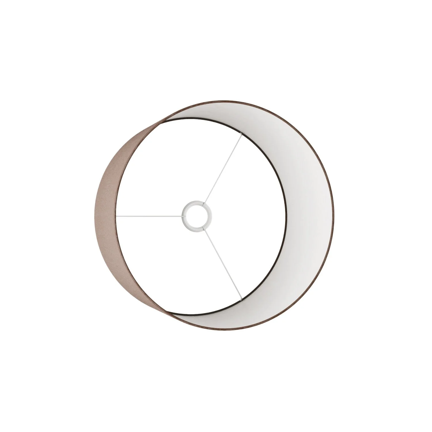 Lampenschirm Zylinder L aus Stoff mit E27-Fassung – Made in Italy – Camelot Braun - Image 3