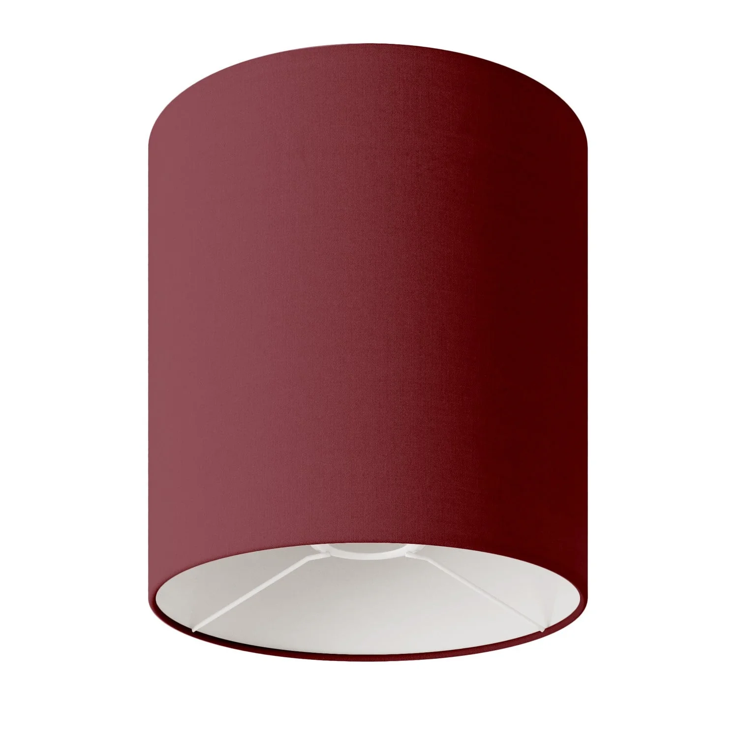 Zylinderförmiger Lampenschirm M aus Stoff mit E27-Fassung – Made in Italy – Arenal Bordeaux