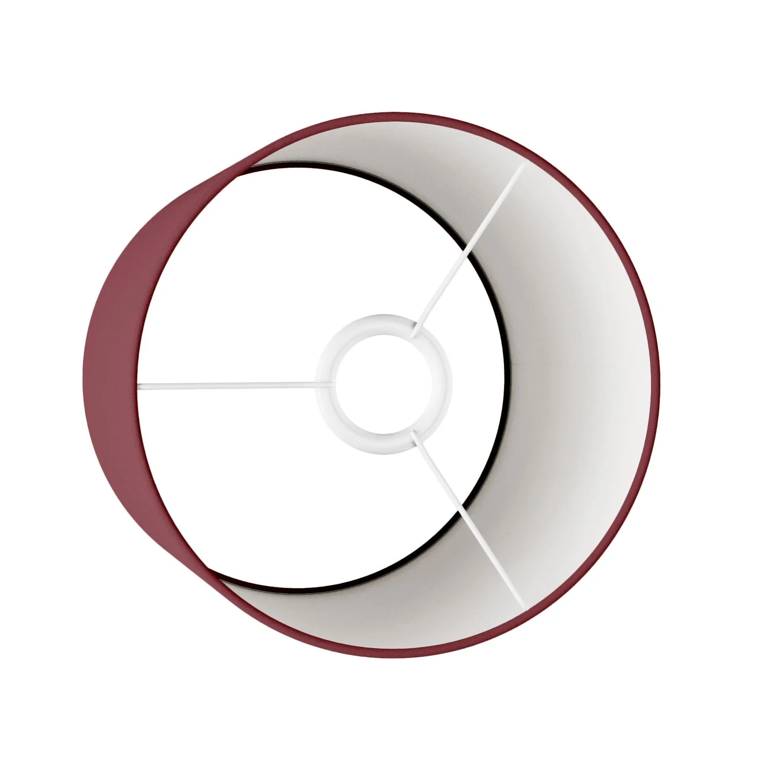 Zylinderförmiger Lampenschirm M aus Stoff mit E27-Fassung – Made in Italy – Arenal Bordeaux - Image 3