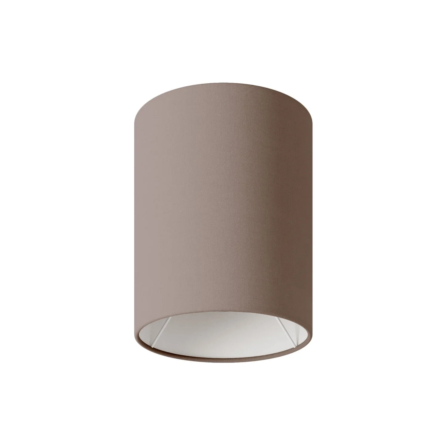 Zylinderschirm S aus Stoff mit E27-Fassung – Made in Italy – Arenal Asche