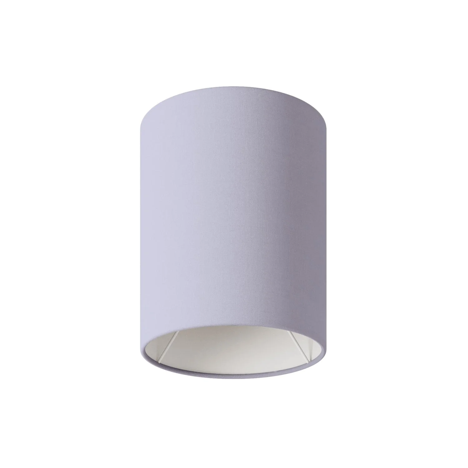 Zylindrischer S-Lampenschirm aus Stoff mit E27-Fassung – Made in Italy – Lila Baumwollstoff