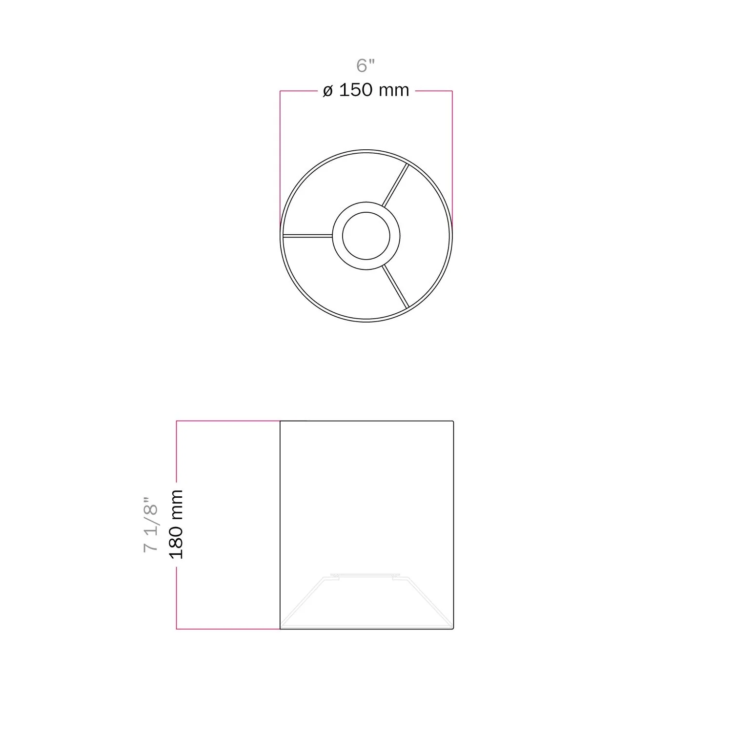 Zylindrischer S-Lampenschirm aus Stoff mit E27-Fassung – Made in Italy – Lila Baumwollstoff - Image 6