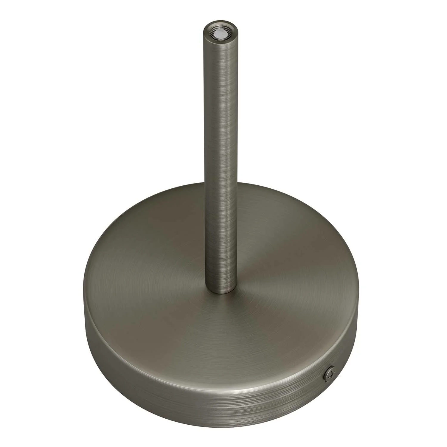 Zylindrisches Lampenbaldachin-Set aus Metall mit 15 cm Kabelzugentlastung – Satin-Titan - Image 2