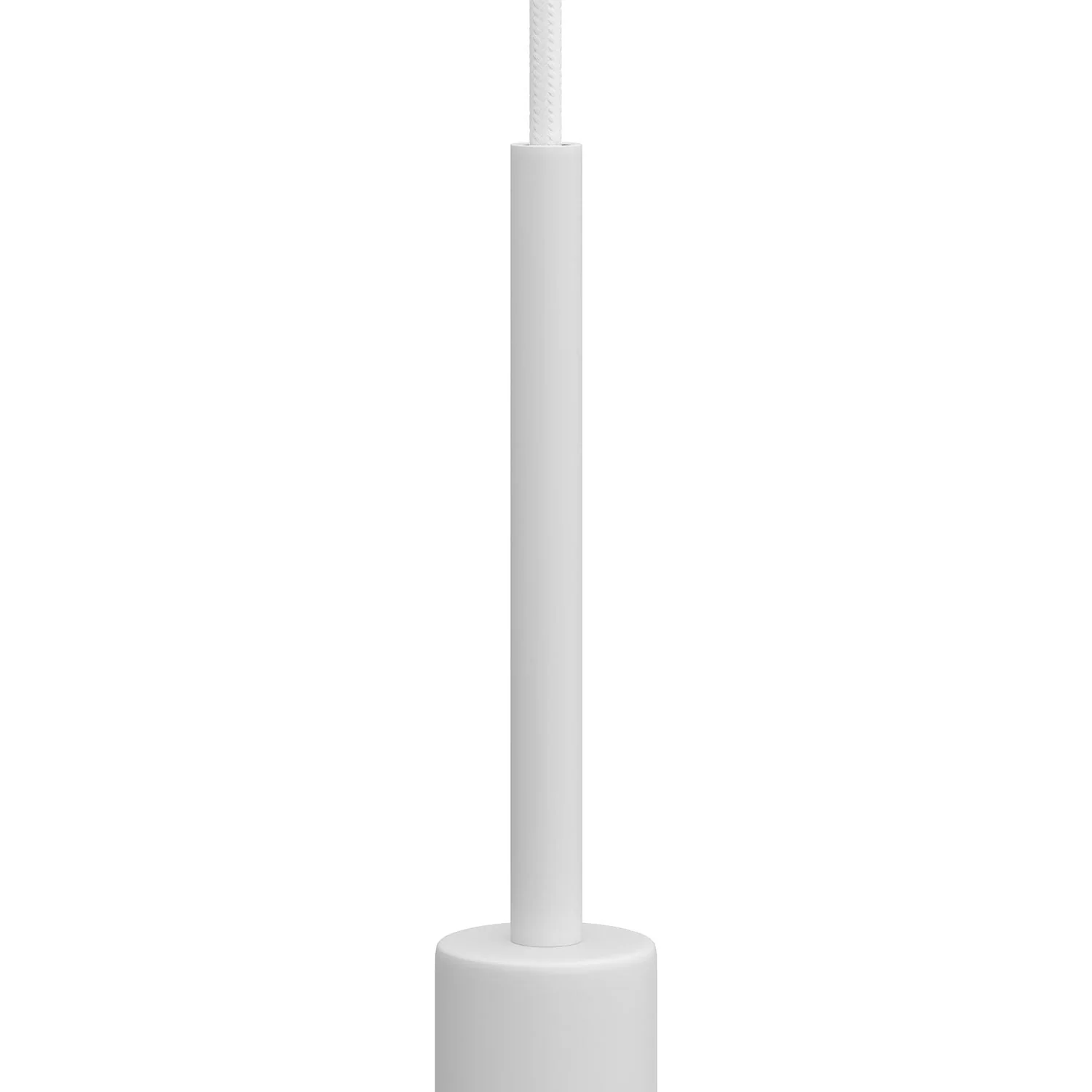 Zylindrische Kabelzugentlastung aus Metall 15 cm komplett mit Stange, Mutter und Unterlegscheibe – Weiß - Image 2