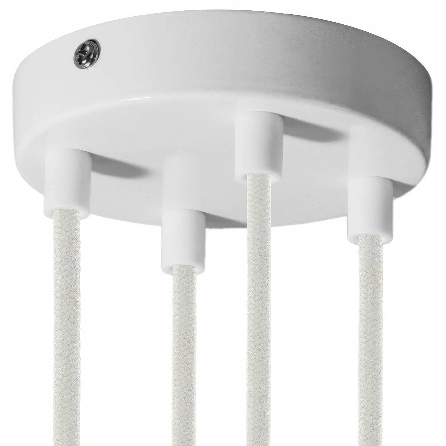 Zylindrischer Metallbaldachin mit 4 Löchern – Glänzendes Weiß - Image 6