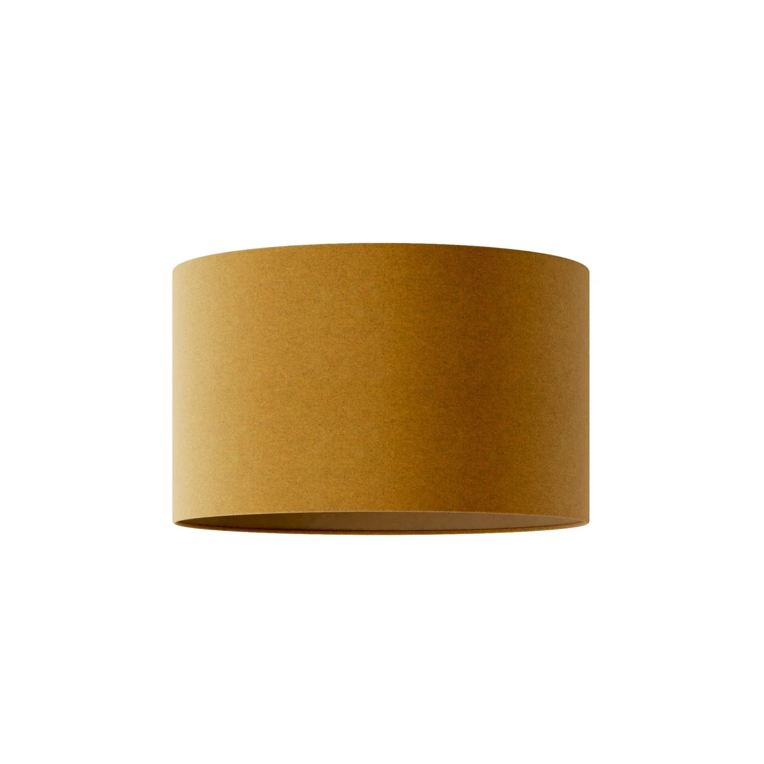 Lampenschirm Cilindro L aus Stoff mit E27-Fassung – Made in Italy – Senfgelb Wolle