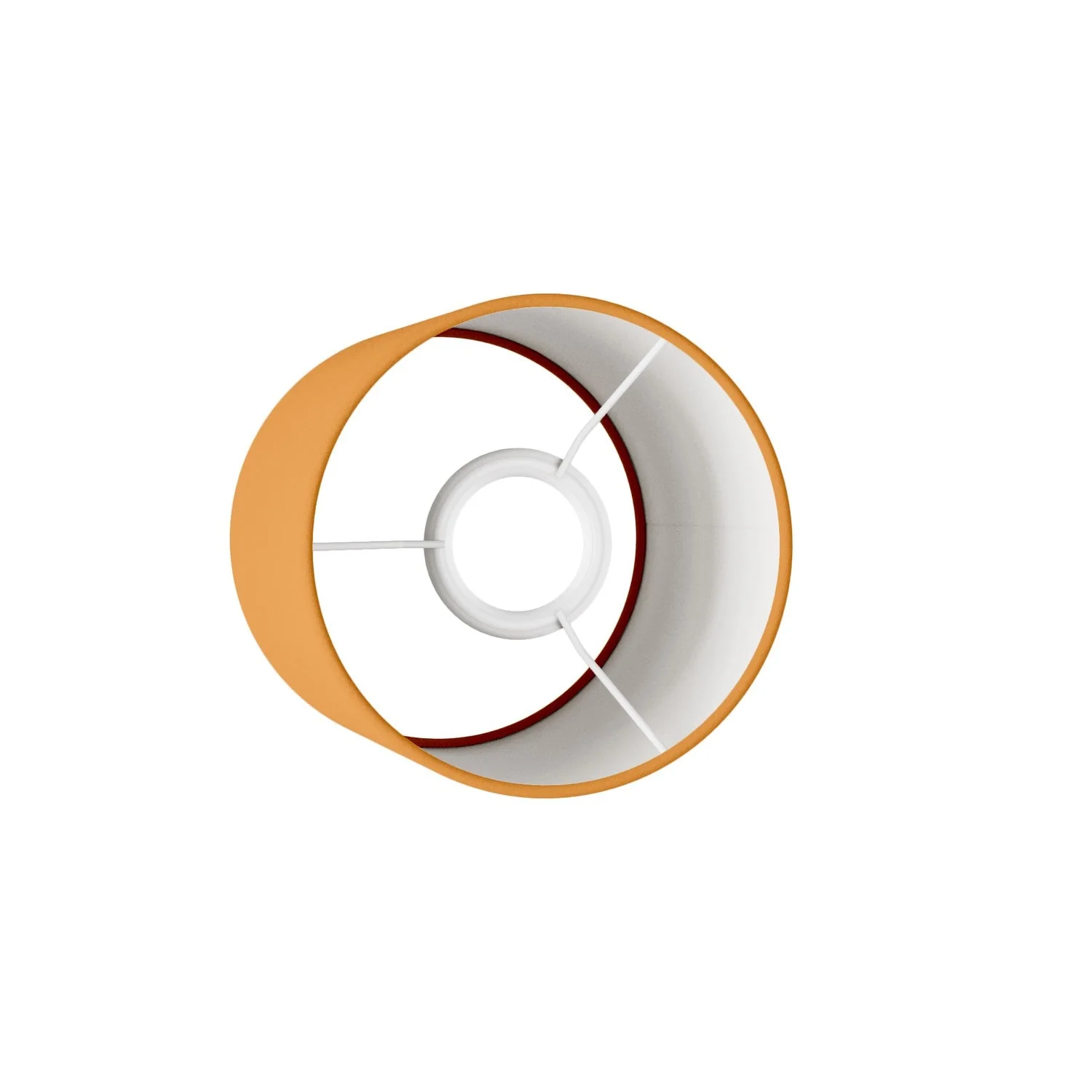 Zylinderschirm S aus Stoff mit E27-Fassung - Made in Italy - Mandarinen-Leinen - Image 3