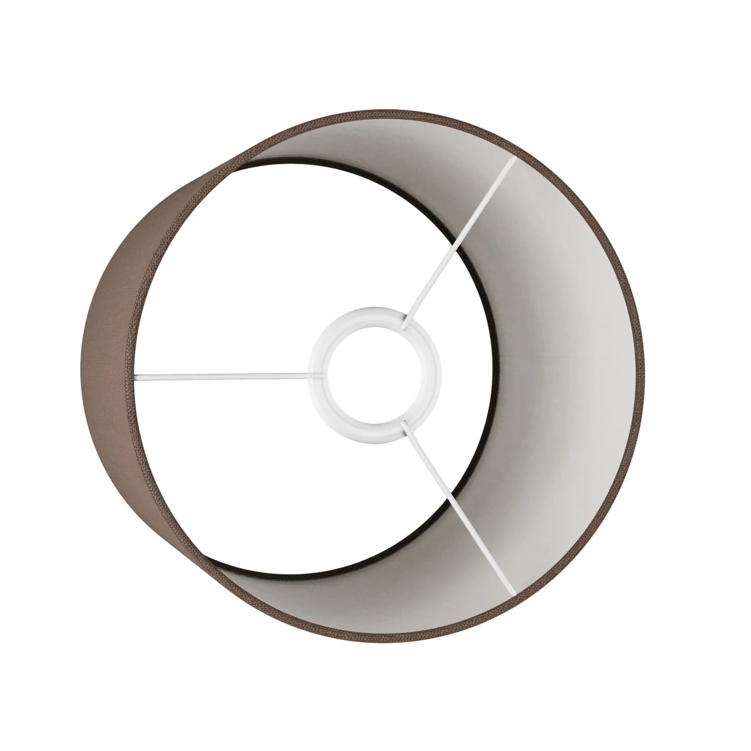 Lampenschirm Zylinder M aus Stoff mit E27-Fassung – Made in Italy – Camelot Braun - Image 3
