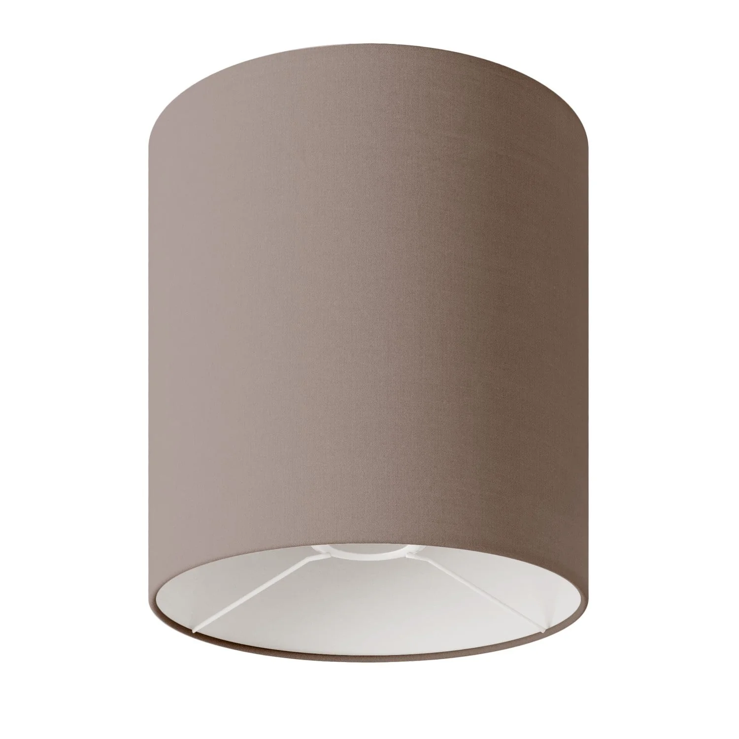 Lampenschirm Zylinder M aus Stoff mit E27-Fassung – Made in Italy – Arenal Asche