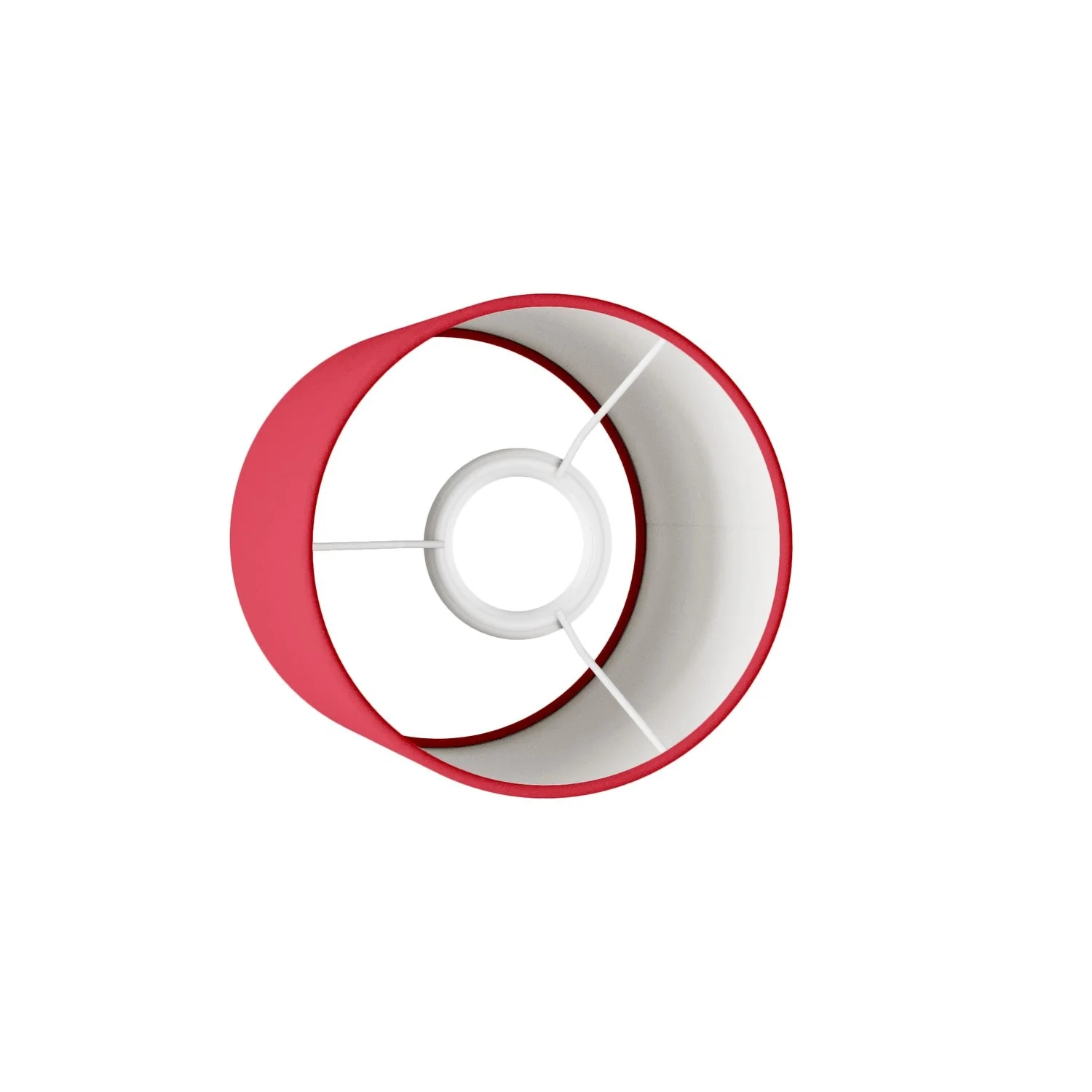 Zylinder-Lampenschirm S aus Stoff mit E27-Fassung – Made in Italy – Teletta Rot - Image 3