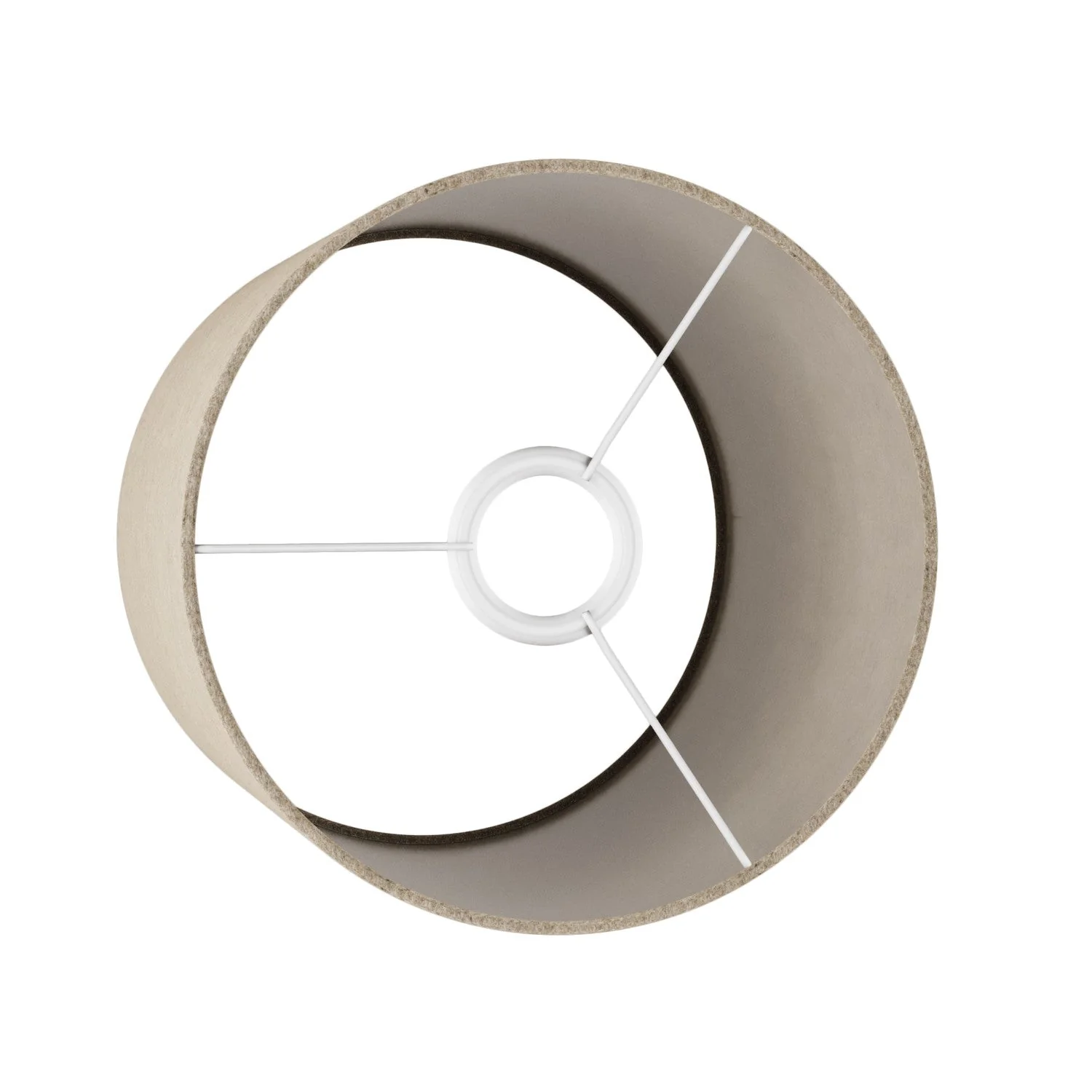 Zylinderschirm M aus Stoff mit E27-Fassung – Made in Italy – Wolle Beige - Image 3