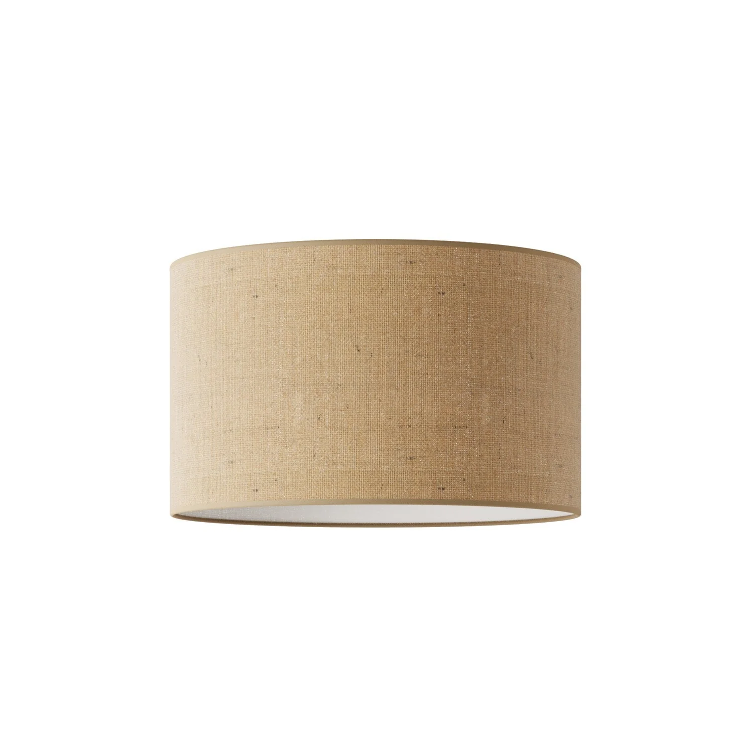 Zylinder-Lampenschirm L aus Stoff mit E27-Fassung – Made in Italy – Naturjute