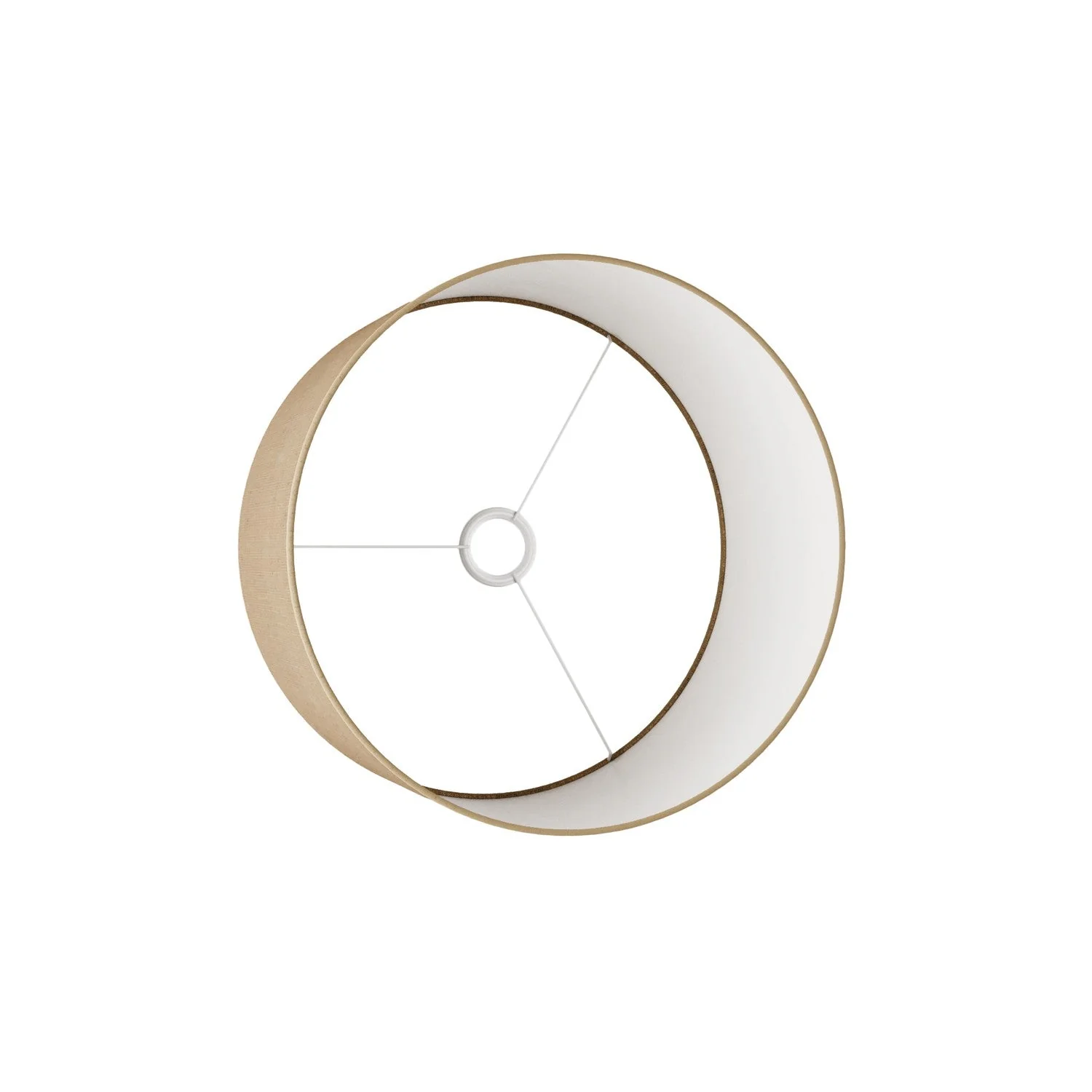 Zylinder-Lampenschirm L aus Stoff mit E27-Fassung – Made in Italy – Naturjute - Image 3