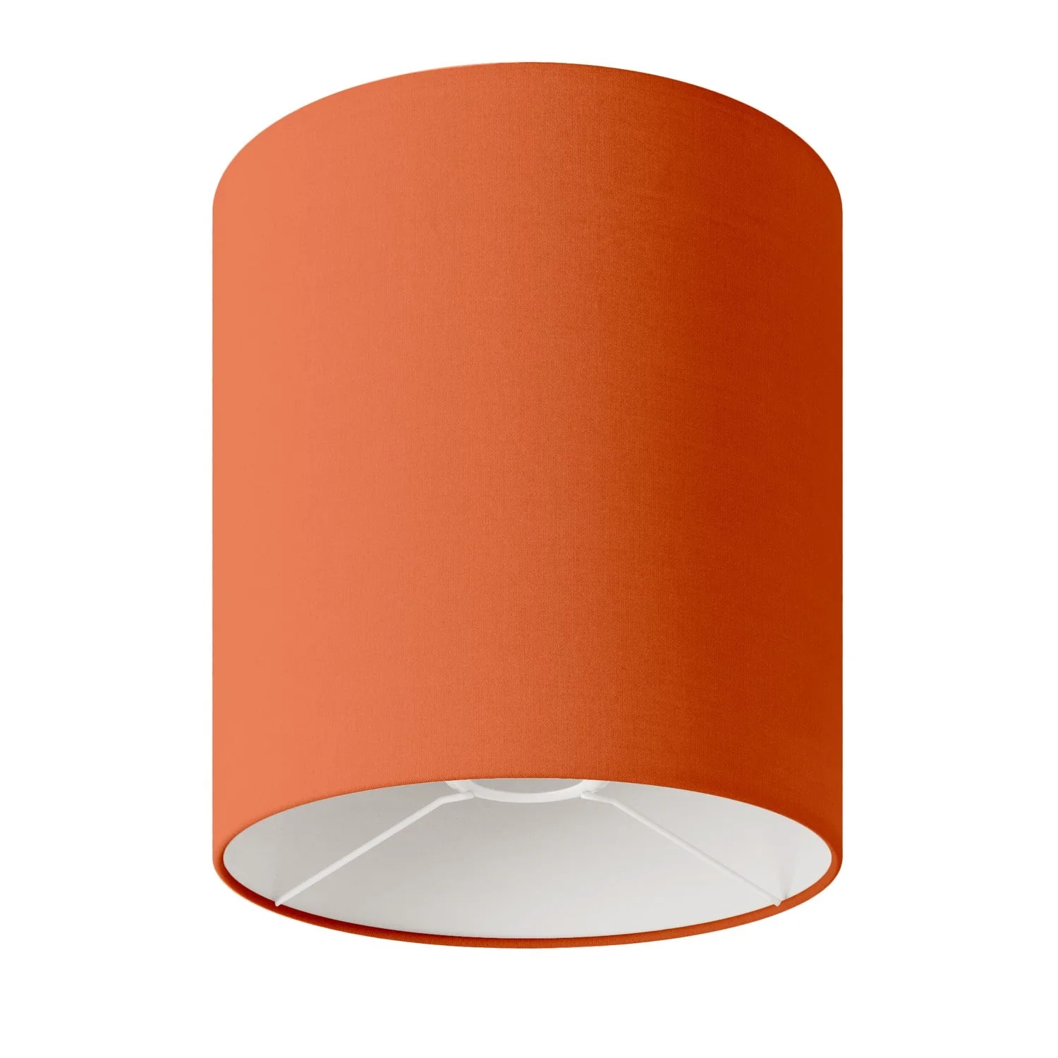 Lampenschirm Cilindro M aus Stoff mit E27-Fassung – Made in Italy – Cinette Hummerrot