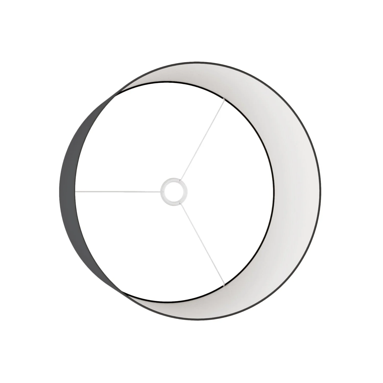 Zylindrischer XL-Lampenschirm aus Stoff mit E27-Fassung – Made in Italy – Teletta Anthrazit - Image 3
