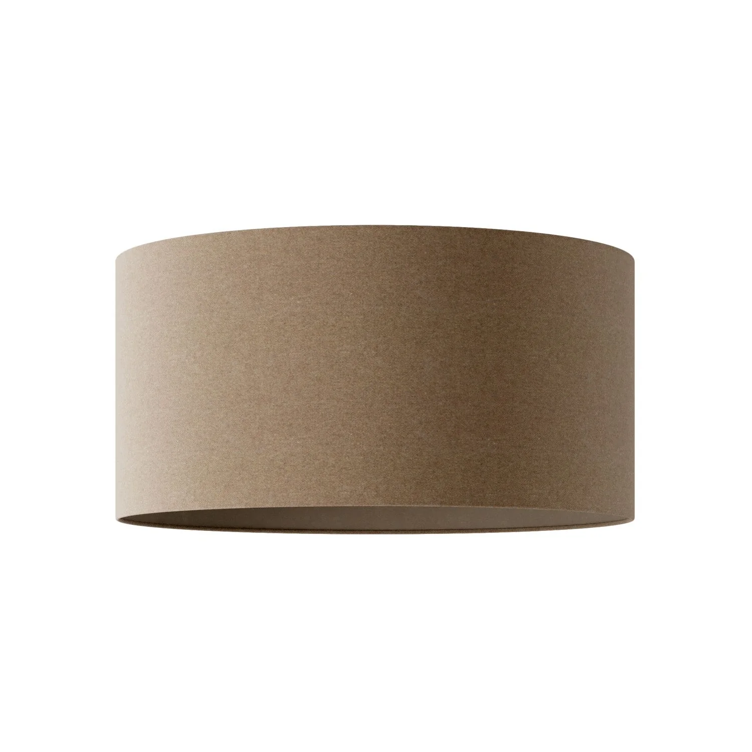 Zylinder-Lampenschirm XL aus Stoff mit E27-Fassung – Made in Italy – Braune Wolle