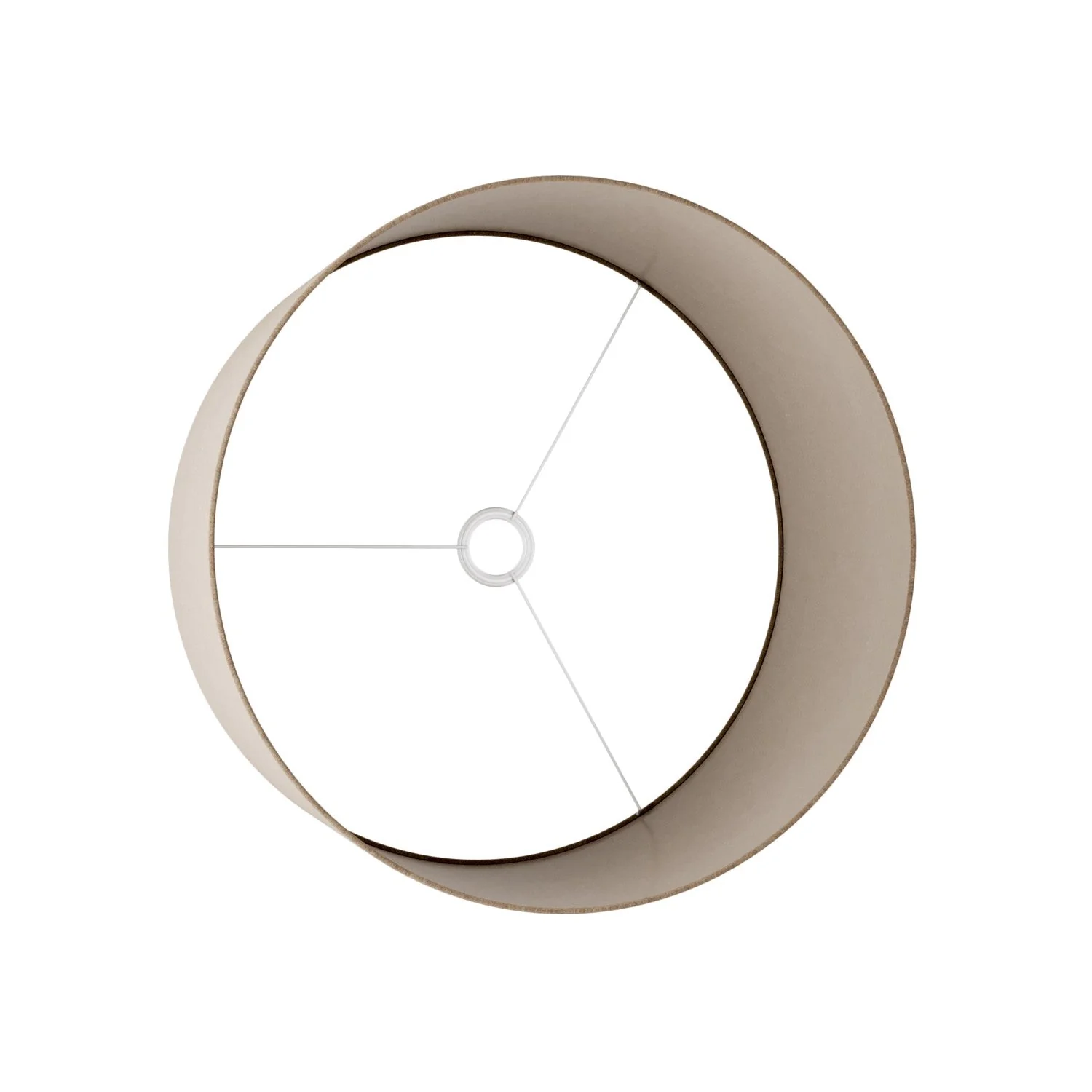 Zylinder-Lampenschirm XL aus Stoff mit E27-Fassung – Made in Italy – Braune Wolle - Image 3