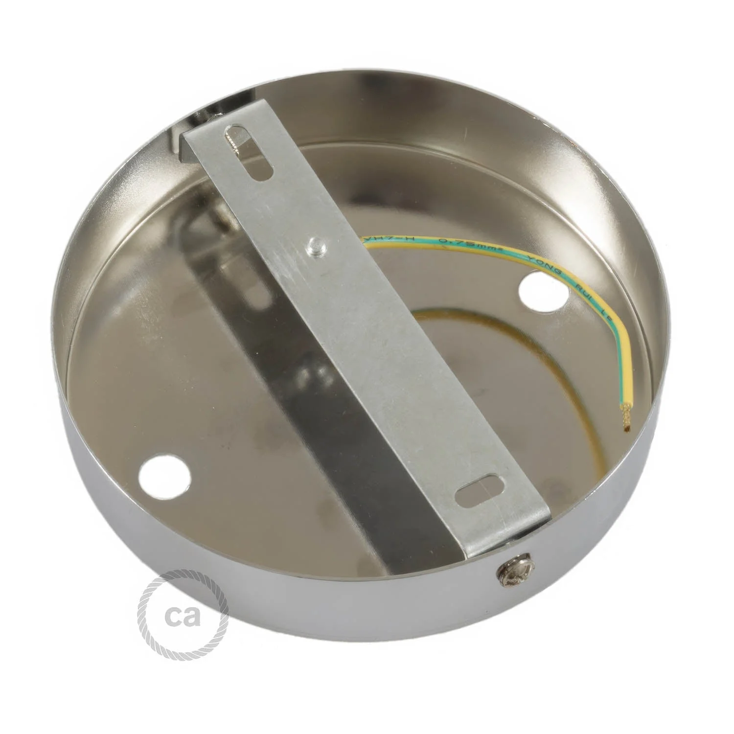 Kit zylindrischer Lampenbaldachin aus Metall mit 2 Öffnungen - Satin-Titan - Image 4