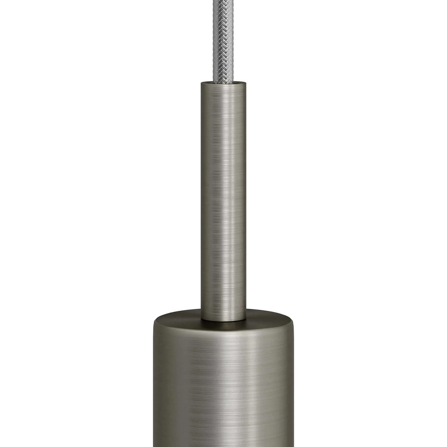 Zylindrische Metall-Zugentlastung, Länge 7 cm, komplett mit Stange, Mutter und Scheibe - Satiniertes Titan - Image 2