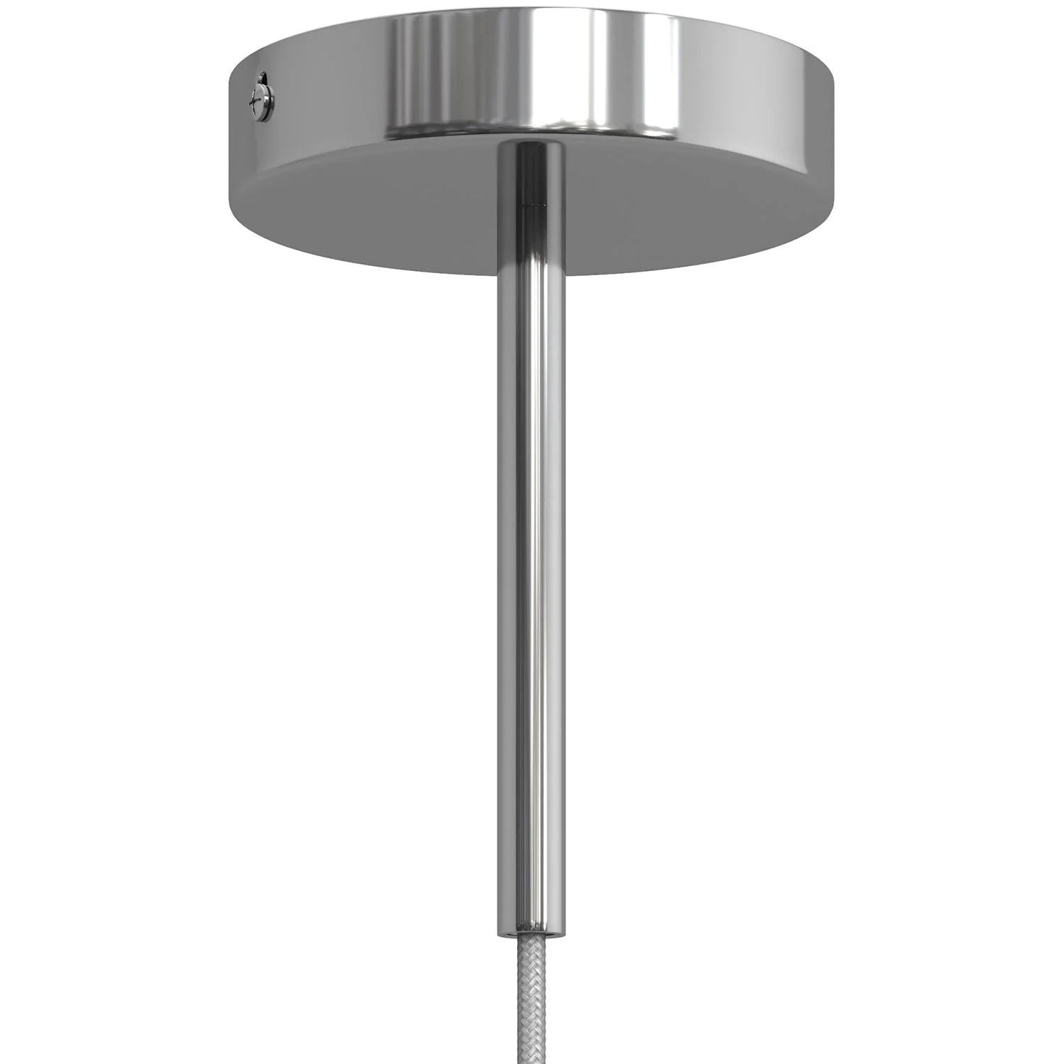 Zylindrische Klemmschelle aus Metall, 15 cm lang, komplett mit Stab, Mutter und Unterlegscheibe – Chrom - Image 3