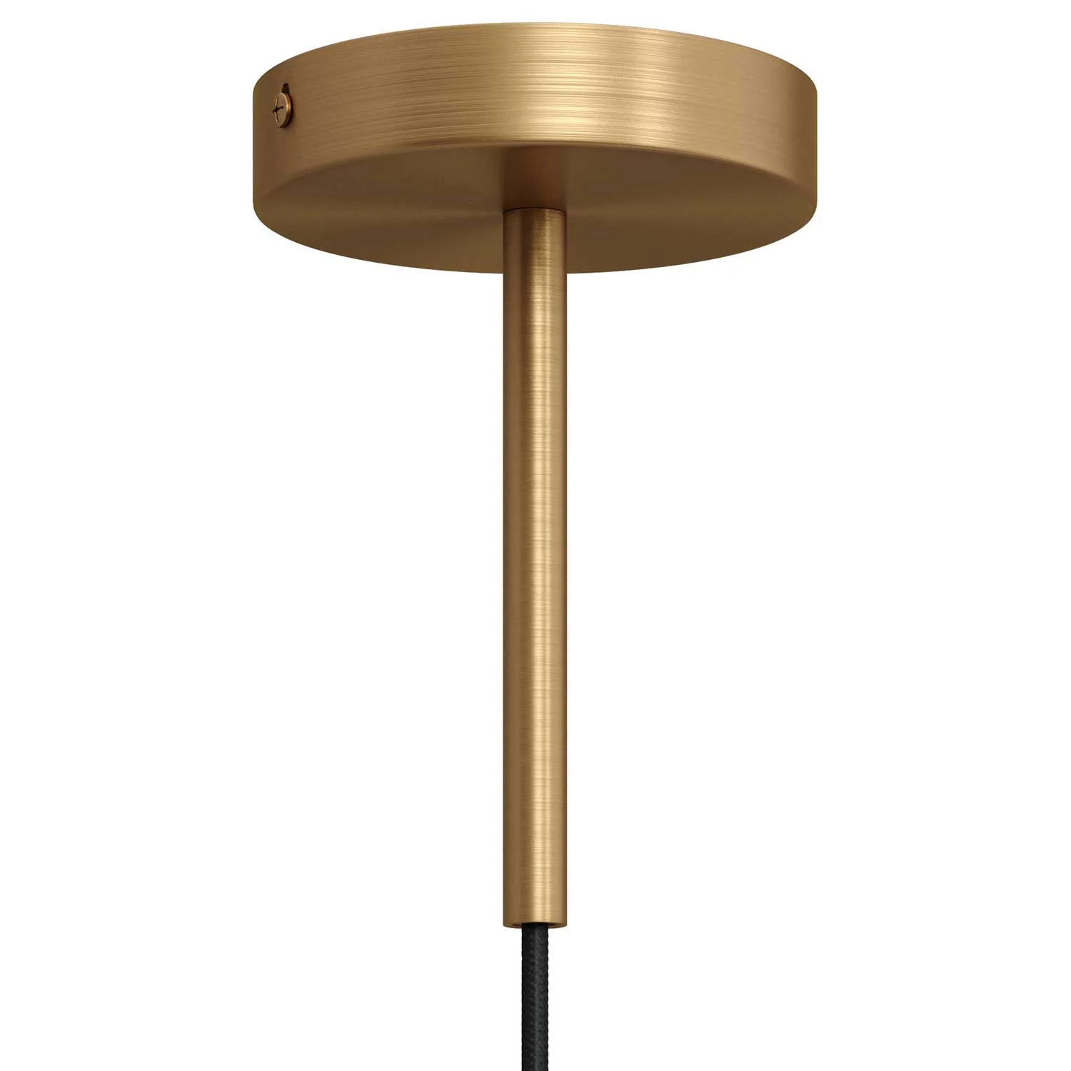 Zylindrische Metallzugentlastung Länge 15 cm mit Gewindestange, Mutter und Unterlegscheibe – Satinbronze - Image 3
