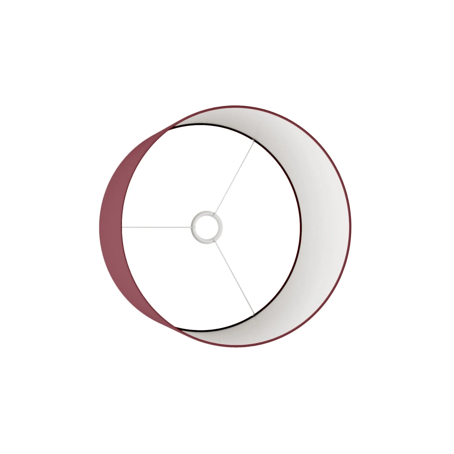 Zylinder-Lampenschirm L aus Stoff mit E27-Fassung – Made in Italy – Arenal Bordeaux - Image 3
