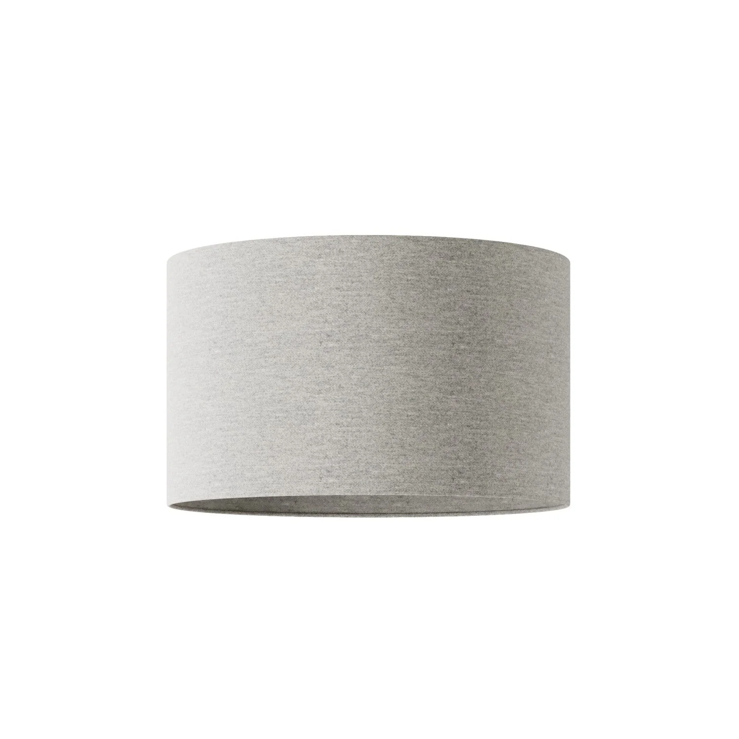 Lampenschirm Cilindro L aus Stoff mit E27-Fassung – Made in Italy – Hellgraue Wolle