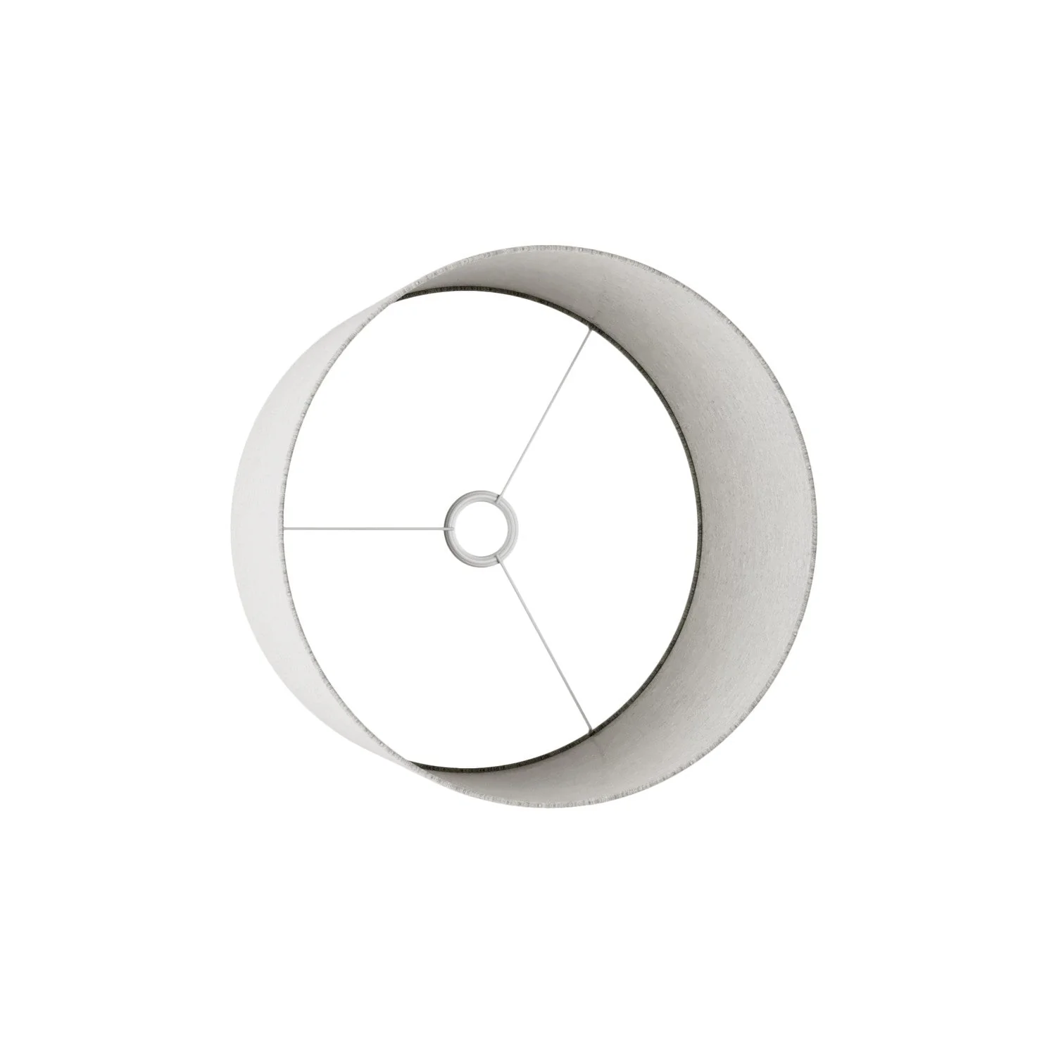 Lampenschirm Cilindro L aus Stoff mit E27-Fassung – Made in Italy – Hellgraue Wolle - Image 3
