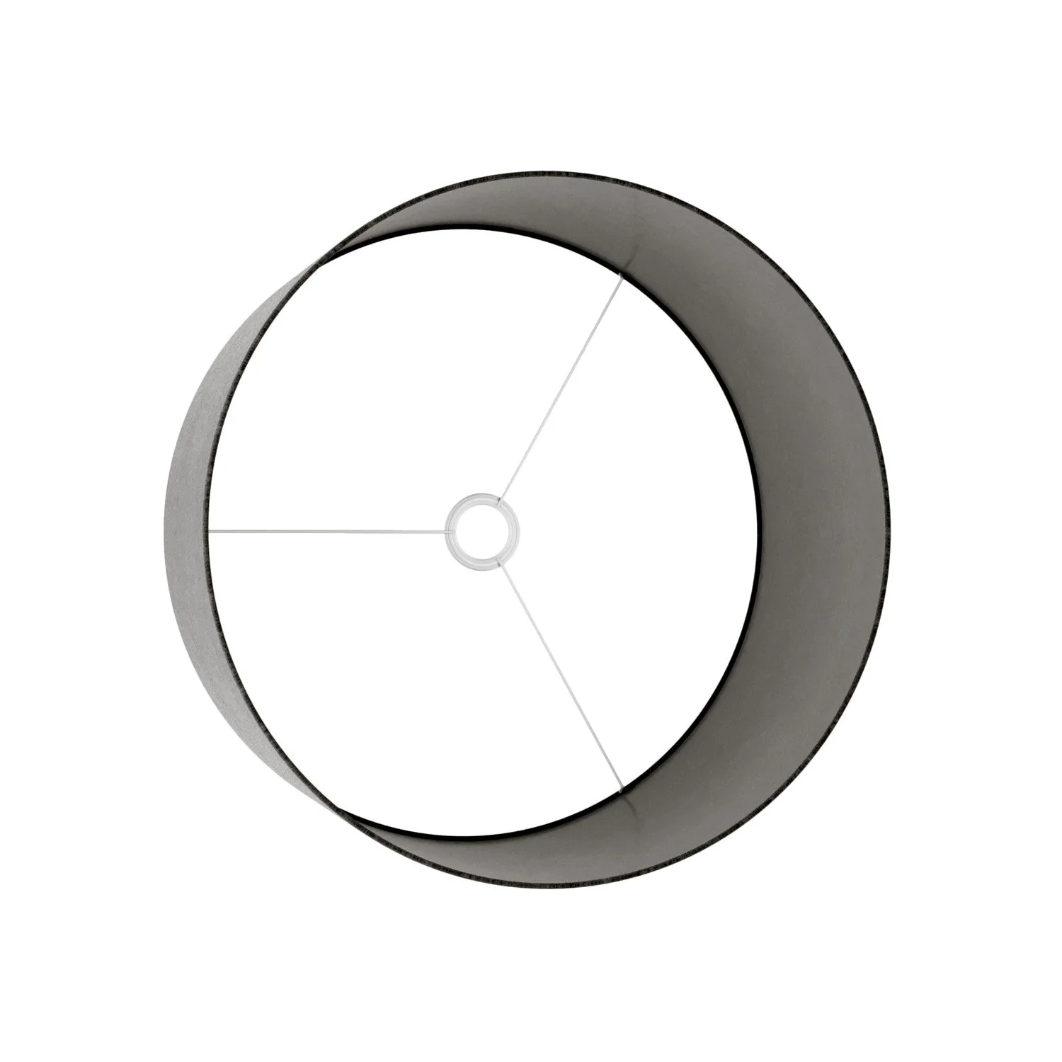 XXL-Zylinder-Lampenschirm aus Stoff mit E27-Fassung – Made in Italy – Dunkelgraue Wolle - Image 3