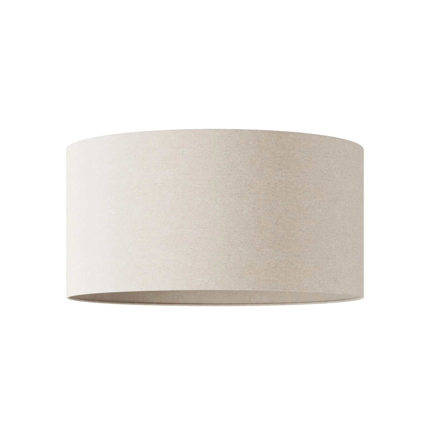 Zylinderförmiger Lampenschirm XL aus Stoff mit E27-Fassung - Made in Italy - Wolle Sand