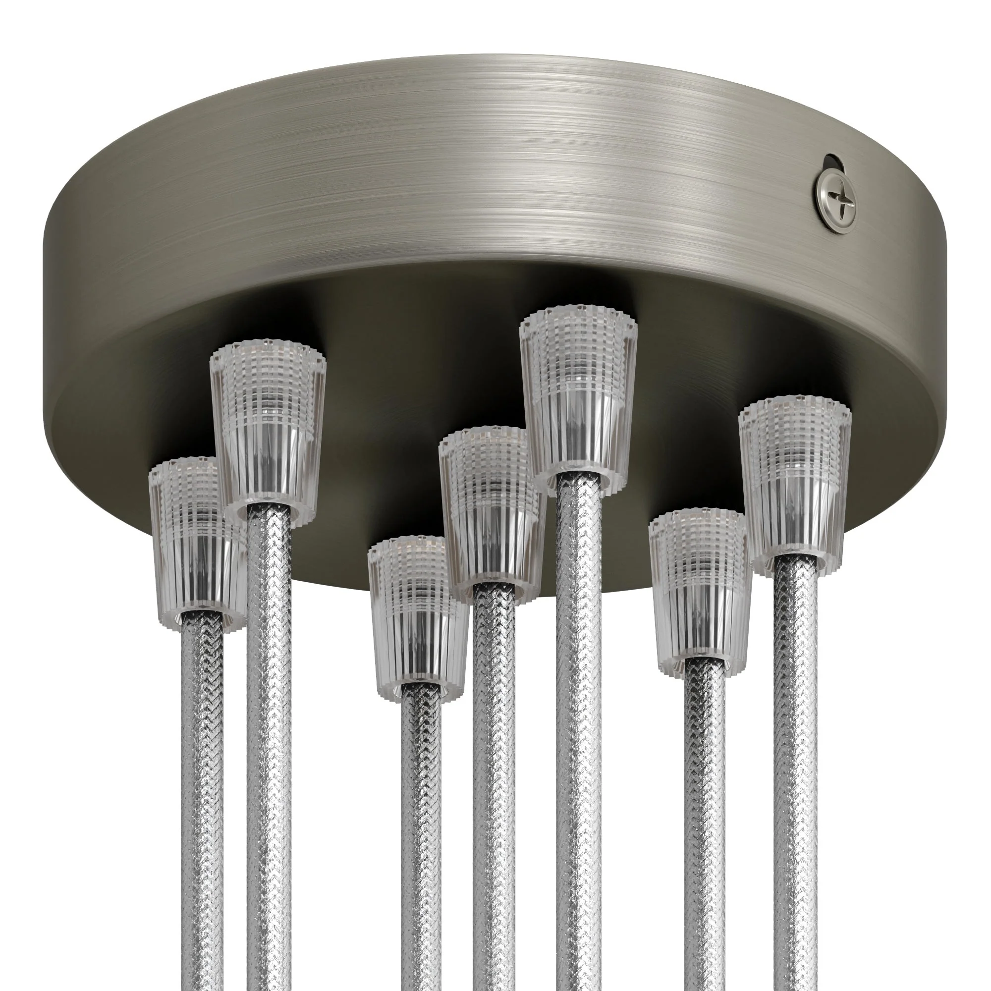Zylindrisches Baldachin-Set aus Metall mit 7 Löchern – Satiniertitan