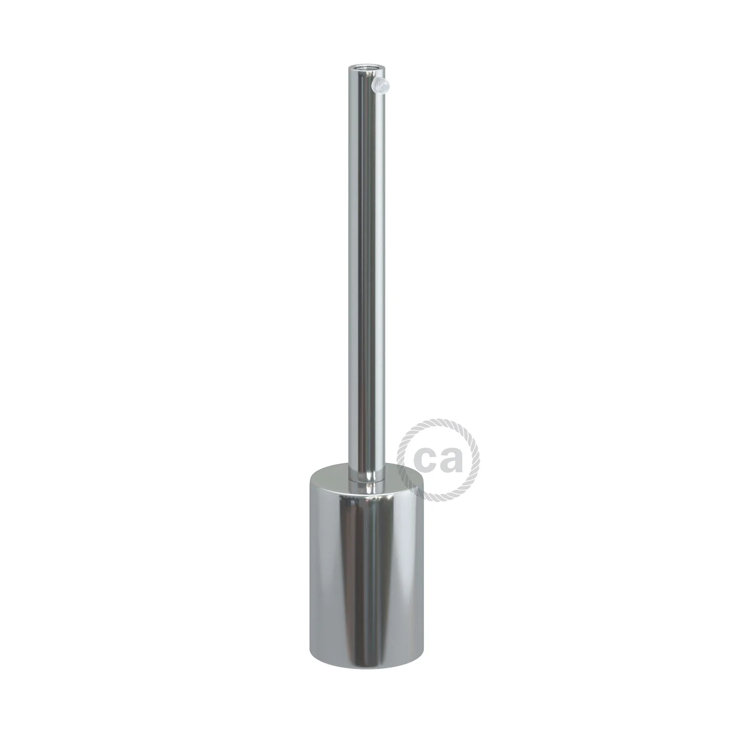 Zylindrisches Metall-UL E26 Lampenfassungs-Set mit 15 cm Kabelzugentlaster – Chrom - Image 3