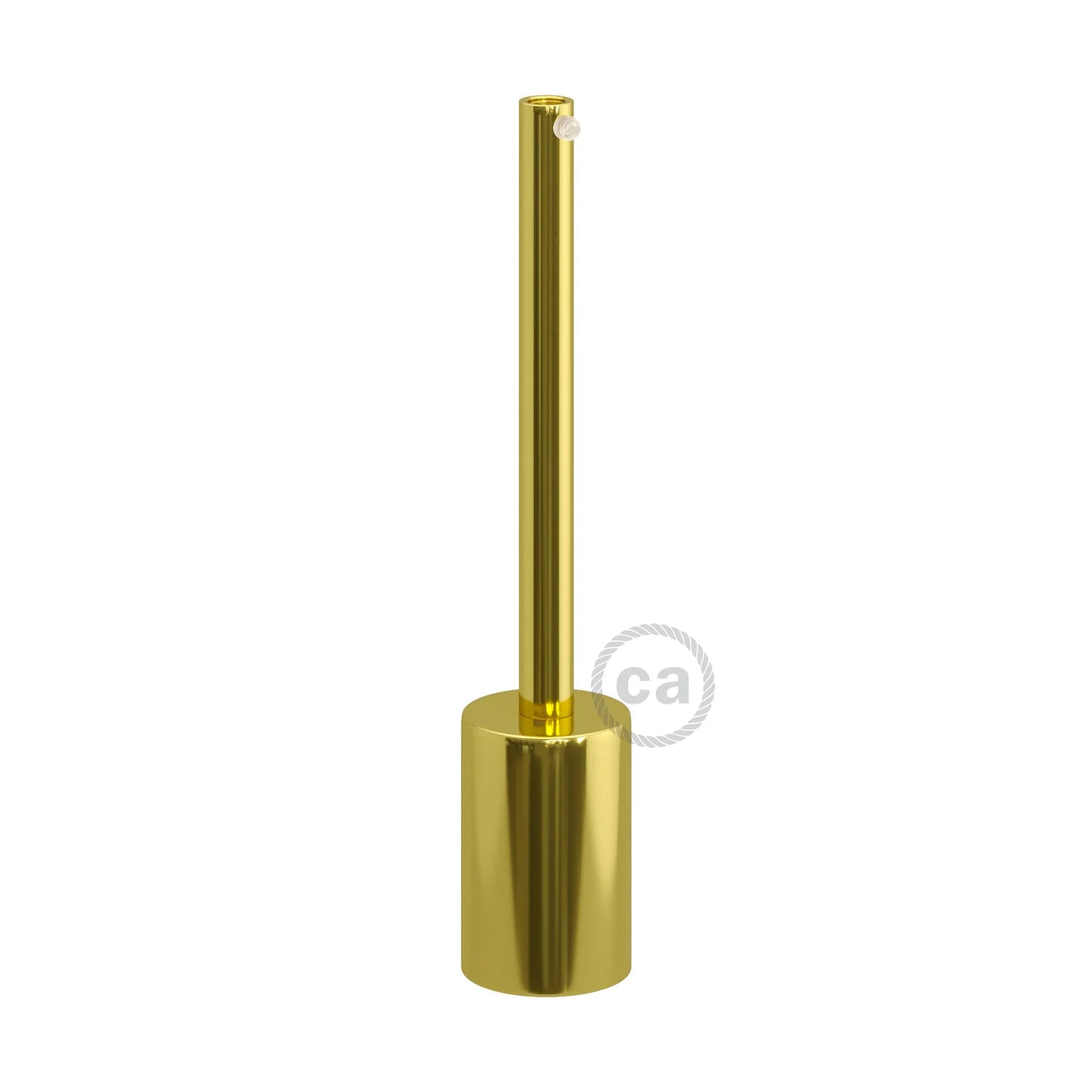 Zylindrisches Metall-Lampenfassungs-Set UL E26 mit 15 cm Zugentlastung – Messing - Image 3