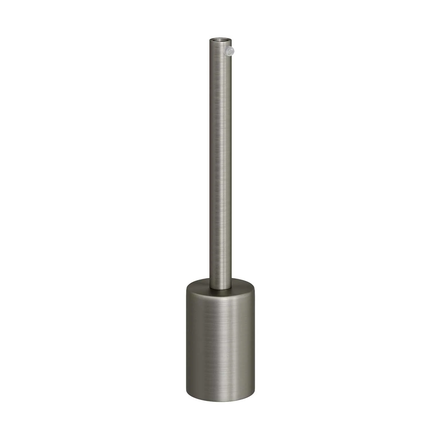 Zylindrisches Metallfassungsset UL E26 mit 15 cm Zugentlastung – gebürstetes Titan - Image 3
