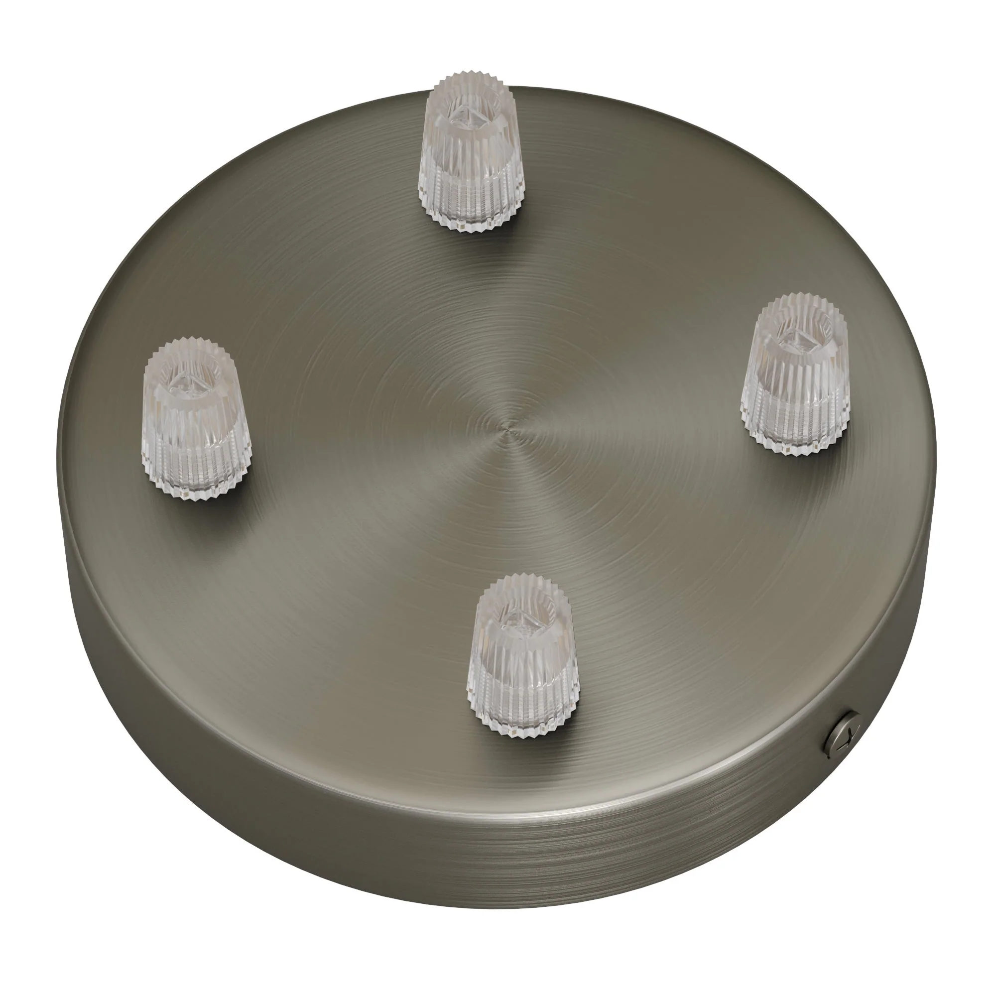 Zylindrischer Deckenbaldachin-Kit aus Metall mit 4 Löchern – Satin-Titan - Image 2