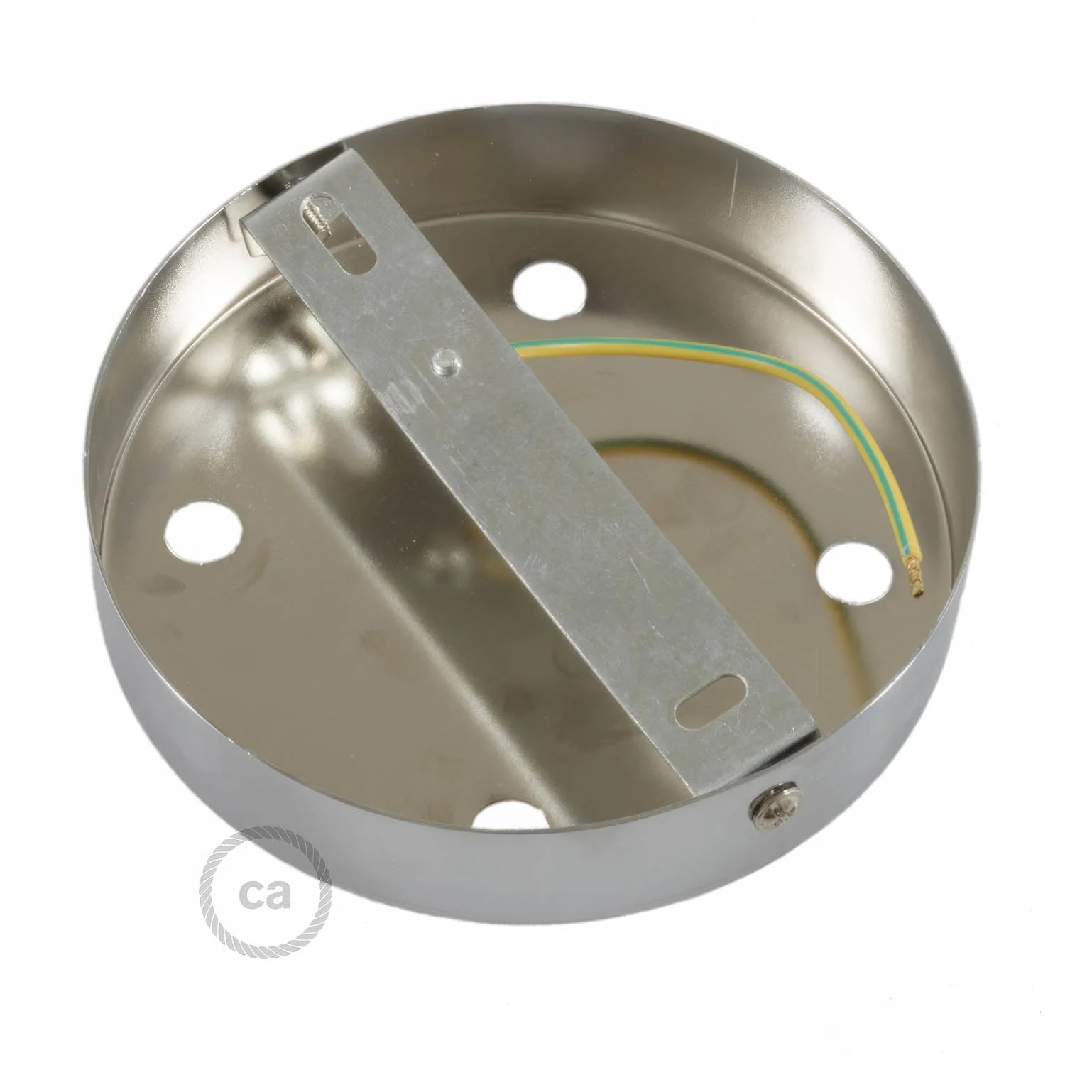 Zylindrischer Deckenbaldachin-Kit aus Metall mit 4 Löchern – Satin-Titan - Image 4