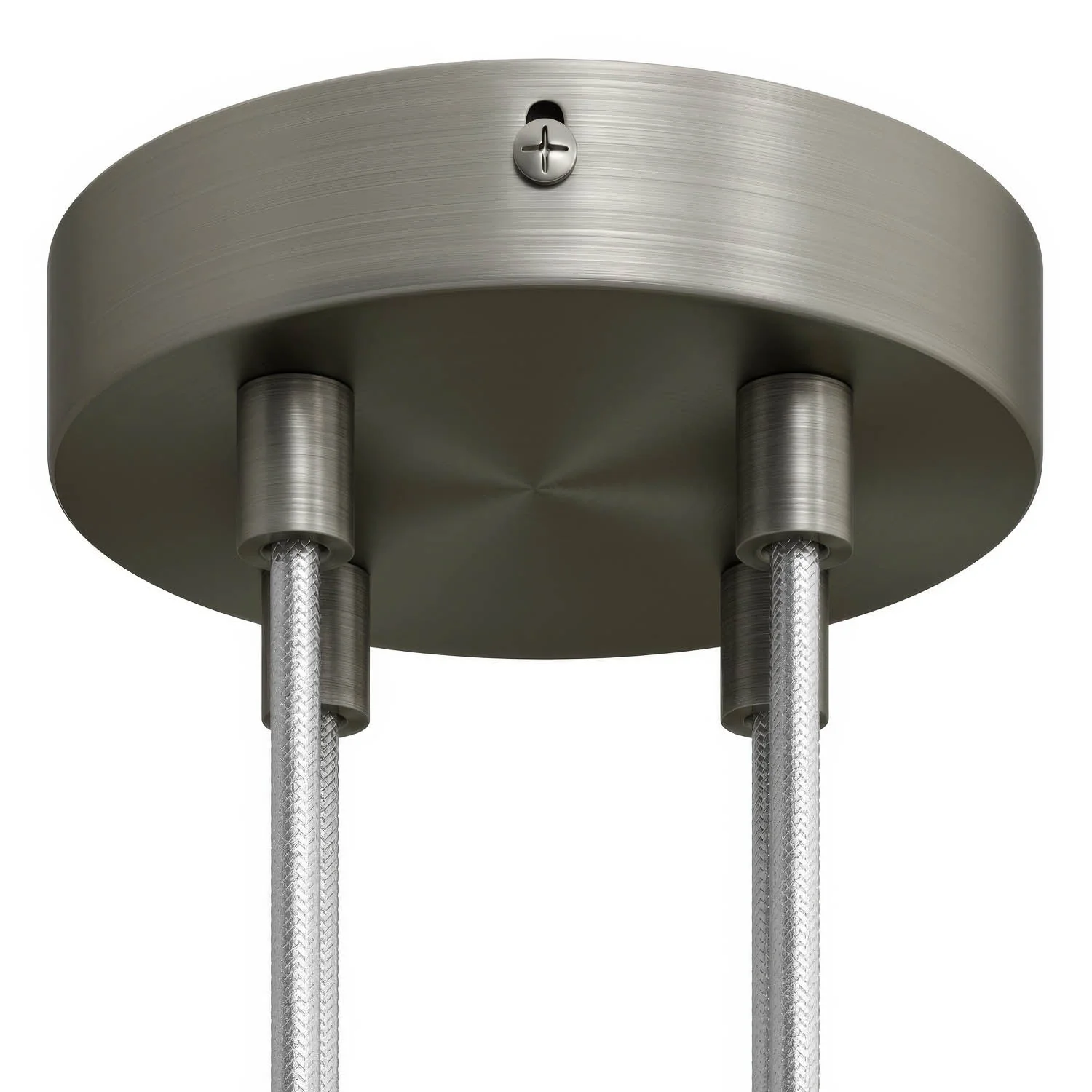 Zylindrischer Deckenbaldachin-Kit aus Metall mit 4 Löchern – Satin-Titan - Image 6