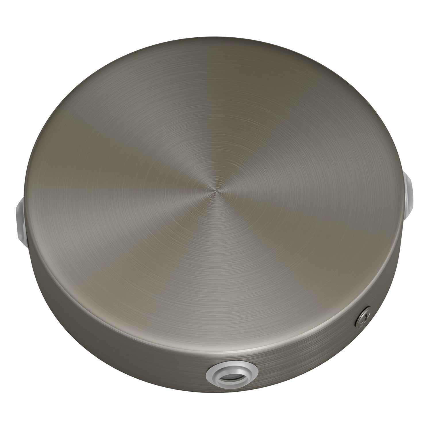 Zylinderförmiges Baldachin-Set aus Metall mit 4 seitlichen Löchern (Verteilerdose) – Satin Titan - Image 2