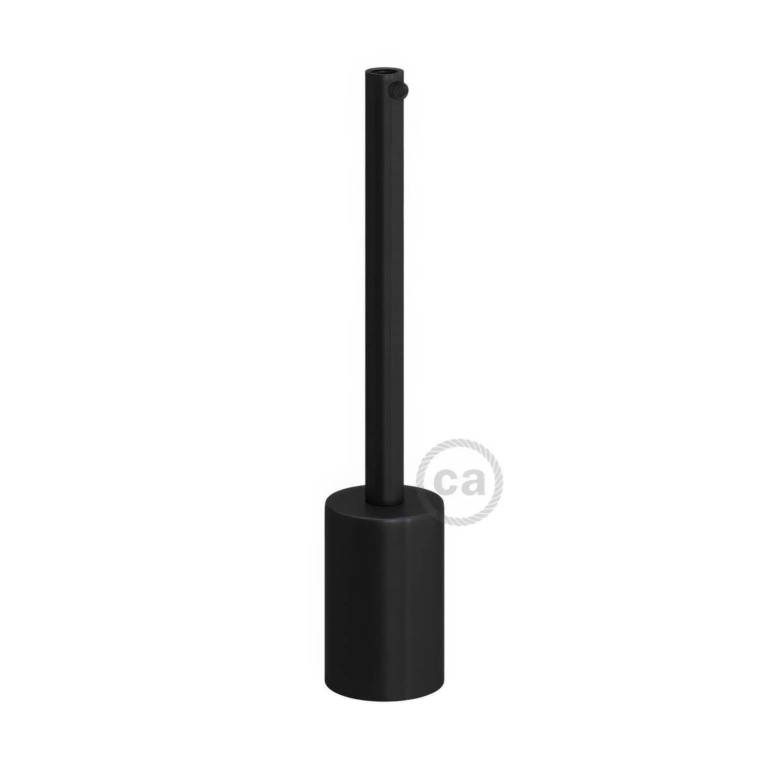 Zylindrisches Metall-UL-E26-Fassungskit mit 15 cm Kabelzugentlaster – Schwarz - Image 3